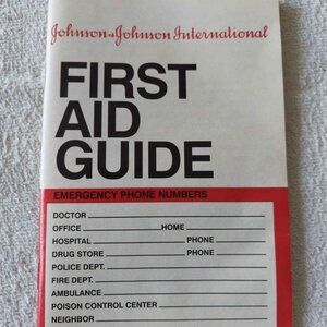 vintage Johnson & Johnson first aid guide booklet